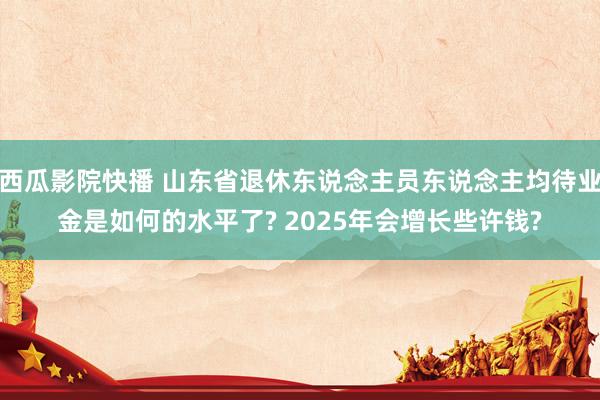 西瓜影院快播 山东省退休东说念主员东说念主均待业金是如何的水平了? 2025年会增长些许钱?