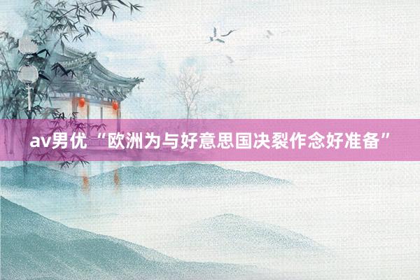 av男优 “欧洲为与好意思国决裂作念好准备”